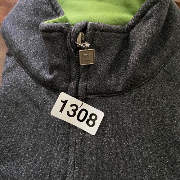 Zobha Athletic Jacket Women’s 6 Gray Green Essentials Full Zip‎ Yoga Active Gym - Picture 11 of 13